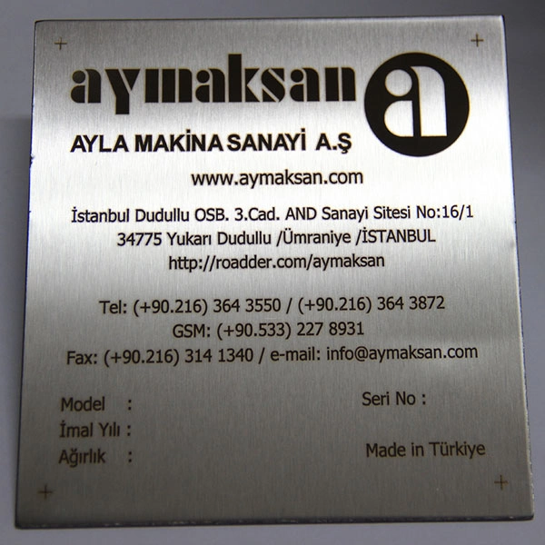 Sincan OSB metal etiket