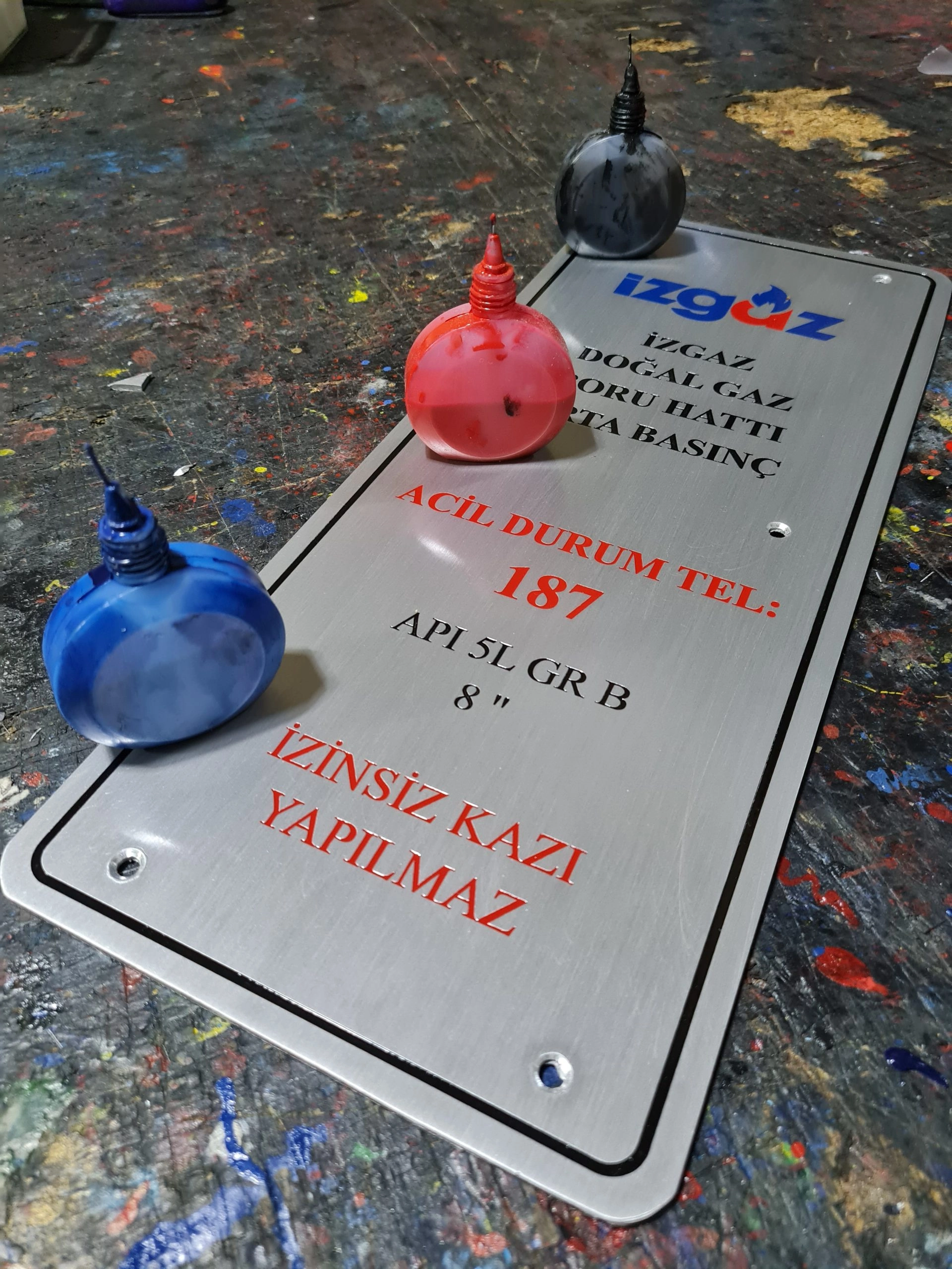 Ankara Paslanmaz Asit İndirme Etiket örneği