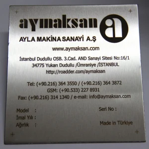 Paslanmaz Metal Etiket
