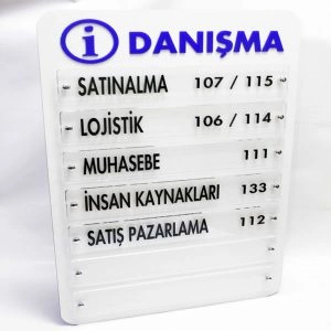 ofis yönlendirme levhaları